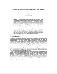 Bitcoin Whitepaper